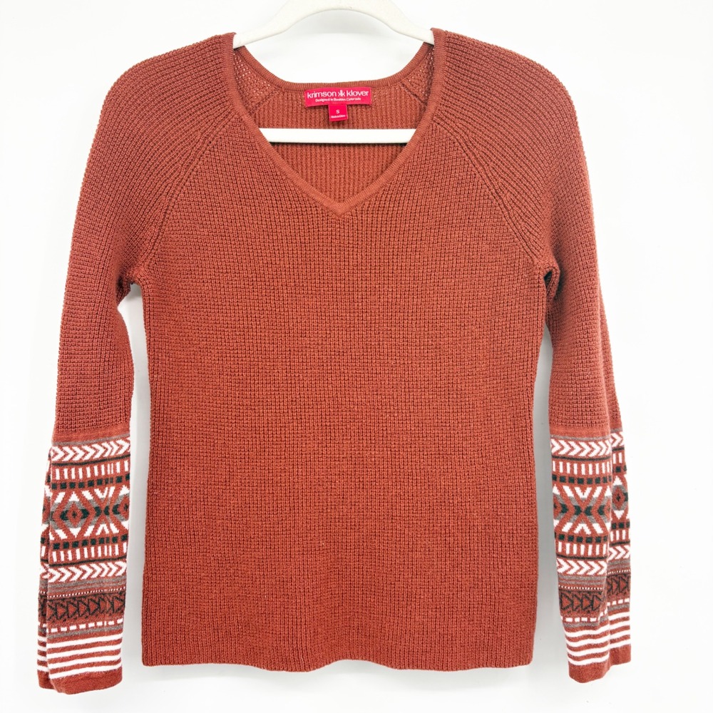 Krimson Klover Womens Tayloe Ponderosa Merino Silk Apres Ski Granola Sweater‎ S